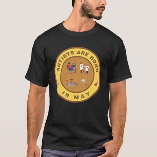 5月に生まれたアーティストのためのデザイン Tシャツ (正面)