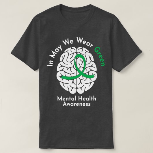 5月に私たちは衣服グリーンメンタルヘルス認識度2534 Tシャツ (デザイン正面)