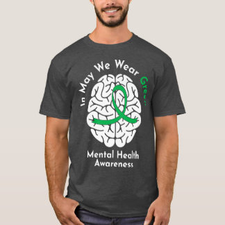 5月に私たちは衣服グリーンメンタルヘルス認識度2534 Tシャツ