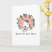 5月に衣服グリーンメンタルヘルス認識度 カード (黄色い花)