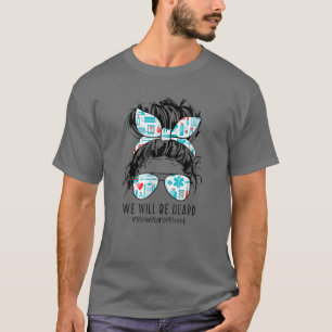5月に100万ナース行進を聞くMessy Bun Tシャツ