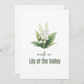 5月のすずらんの誕生花ウォーターカラー 招待状 (正面/裏面)