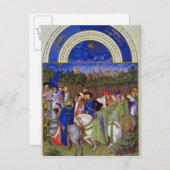 5月のファクシミリ：馬に乗って公正な姿 ポストカード (正面/裏面)