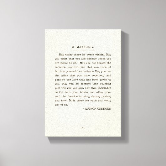 5月の今日の中に平和がある キャンバスプリント (正面)