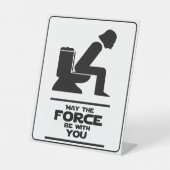 5月の力のウンチのサイン – おもしろいバスルームの装飾 台座サイン (正面)