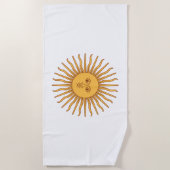 5月の太陽（アルゼンチンの太陽）ビーチタオル ビーチタオル (正面)