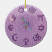 5月の平和は地球の曼荼羅で勝ちます セラミックオーナメント (裏面)