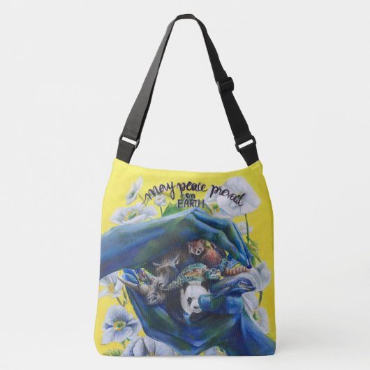 5月の平和は地球インターナショナルの芸術家で勝ちます クロスボディバッグ (正面)