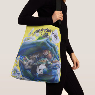 5月の平和は地球インターナショナルの芸術家で勝ちます クロスボディバッグ