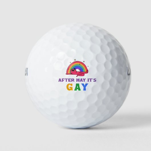 5月の後にゲイおもしろいLGBTプライド月 ゴルフボール (正面)