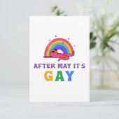 5月の後にゲイおもしろいLGBTプライド月 サンキューカード (スタンド正面)
