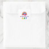 5月の後にゲイおもしろいLGBTプライド月 スクエアシール (バッグ)