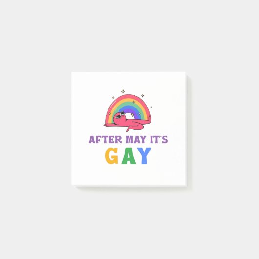 5月の後にゲイおもしろいLGBTプライド月 ポストイット (正面)