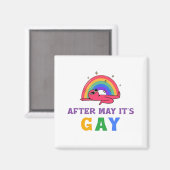 5月の後にゲイおもしろいLGBTプライド月 マグネット (正面/裏面)