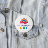 5月の後にゲイおもしろいLGBTプライド月 缶バッジ (インサイチュ)