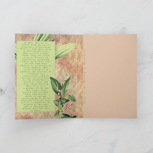 5月の散文生まれの花 カード (内部)