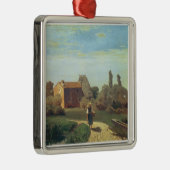 5月の朝(キャンバスの油) メタルオーナメント (右)