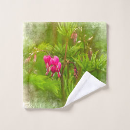 5月の洗面所の出血ハート ウォッシュタオル