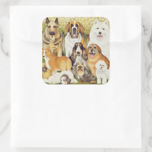 5月の犬 スクエアシール (バッグ)