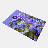 5月の美しい紫の虹彩パーソナライズされた ドアマット (アングル)