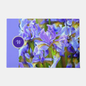 5月の美しい紫の虹彩パーソナライズされた ドアマット (正面)