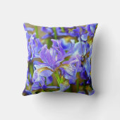 5月の美しい紫の虹彩 クッション (裏面)