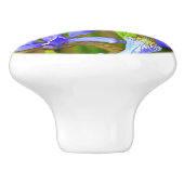 5月の美しい紫の虹彩 セラミックノブ (側面)