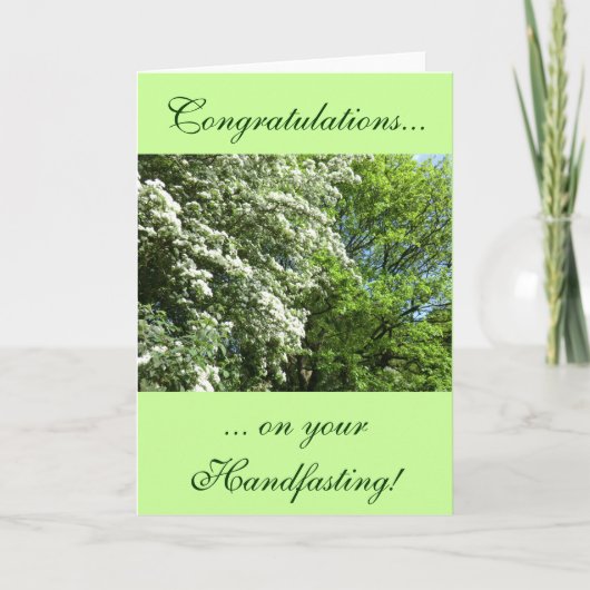 5月の花とオークの手作りカード カード (正面)