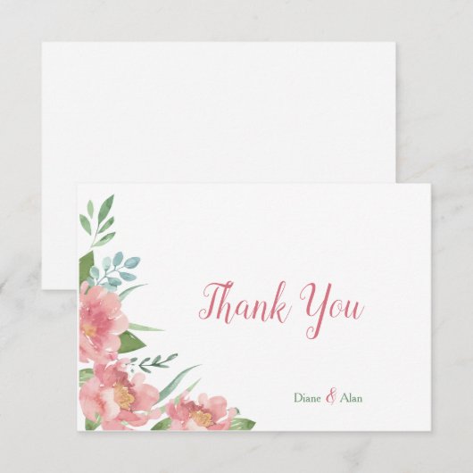 5月の花の感謝カード 招待状 (正面/裏面)