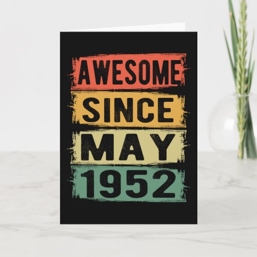 5月の誕生日 1952年生まれ カード (正面)