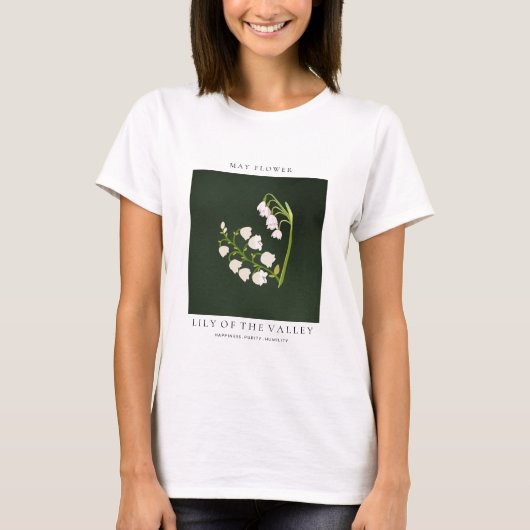 5月の誕生月の花Tシャツ Tシャツ (正面)