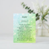 5月の誕生石 エメラルド ポストカード (スタンド正面)