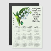 5月の誕生花と誕生石カレンダー (正面/裏面)
