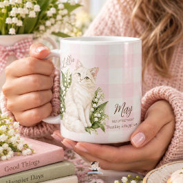 5月の誕生花 スズラン 猫 ブライズメイド コーヒーマグカップ