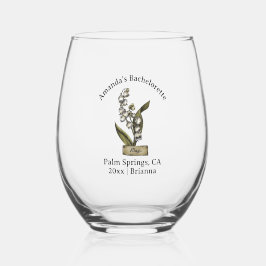 5月の誕生花 バレーのユリ ステムなしワイングラス