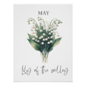 5月の誕生花 ワルワリの花 ポスター (正面)