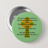 5月の道路はあなたに会うために上昇 – アイルランド引用文 缶バッジ (正面&裏面)