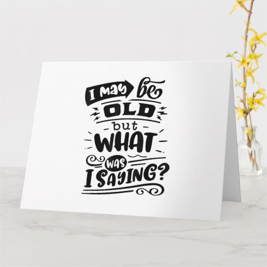 5月は古いが、私は何だったことわざおもしろい誕生日No カード (黄色い花)