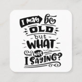 5月は古いが、私は何だったことわざおもしろい誕生日No スクエア名刺 (裏面)