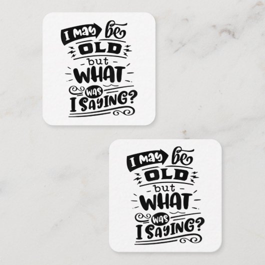 5月は古いが、私は何だったことわざおもしろい誕生日No スクエア名刺 (正面/裏面)