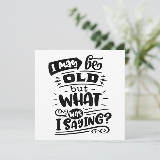 5月は古いが、私は何だったことわざおもしろい誕生日No 招待状 (スタンド正面)