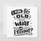 5月は古いが、私は何だったことわざおもしろい誕生日No 招待状 (正面)