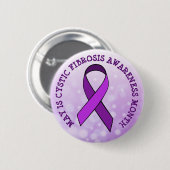 5月は嚢胞性線維症認識度月 缶バッジ (正面&裏面)