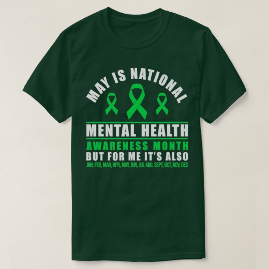 5月は国民精神衛生認識度月 Tシャツ (デザイン正面)