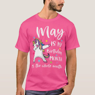 5月は私の誕生日+1ヶ月中ユニコーン Tシャツ