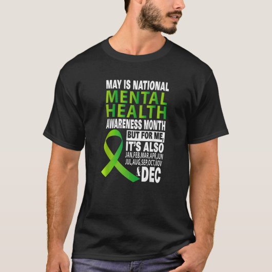 5月は~のための国民精神衛生認識度月である Tシャツ (正面)
