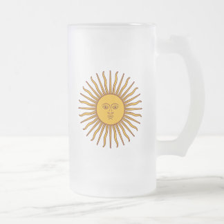 5月アルゼンチンの旗の金日曜日はガラスを飲みます フロストグラスビールジョッキ