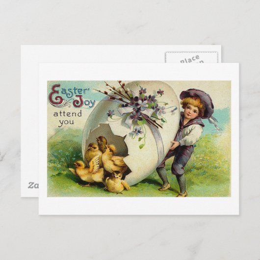 5月イースター喜びあなたのヴィンテージイースター シーズンポストカード (正面/裏面)