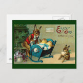 5月イースター喜びはあなたに出席ヴィンテージ シーズンポストカード (正面/裏面)