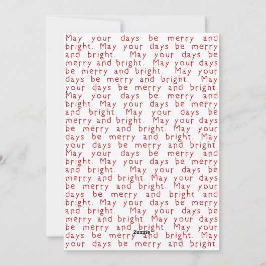 5月日メリーBe & Bright Redタイポグラフィ写真 シーズンカード (裏面)